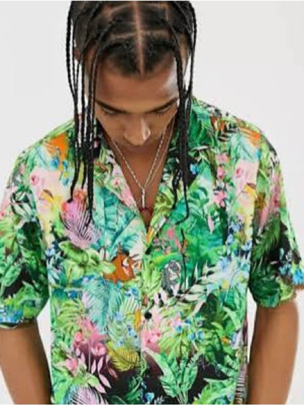 Disney The Lion King x ASOS DESIGN Plus shorts two-piece in Green